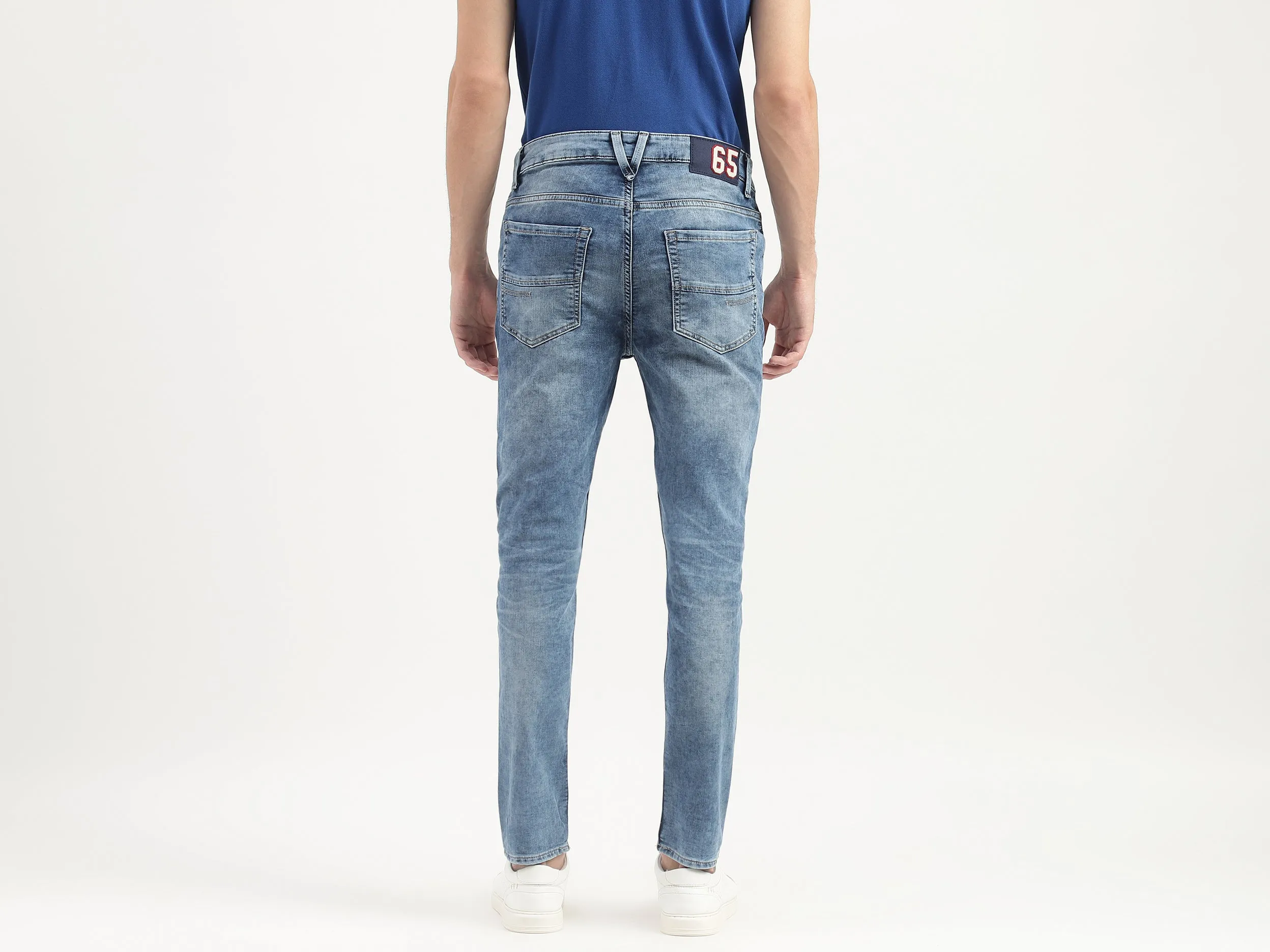 Stone Wash Low Rise Slim Fit Jeans
