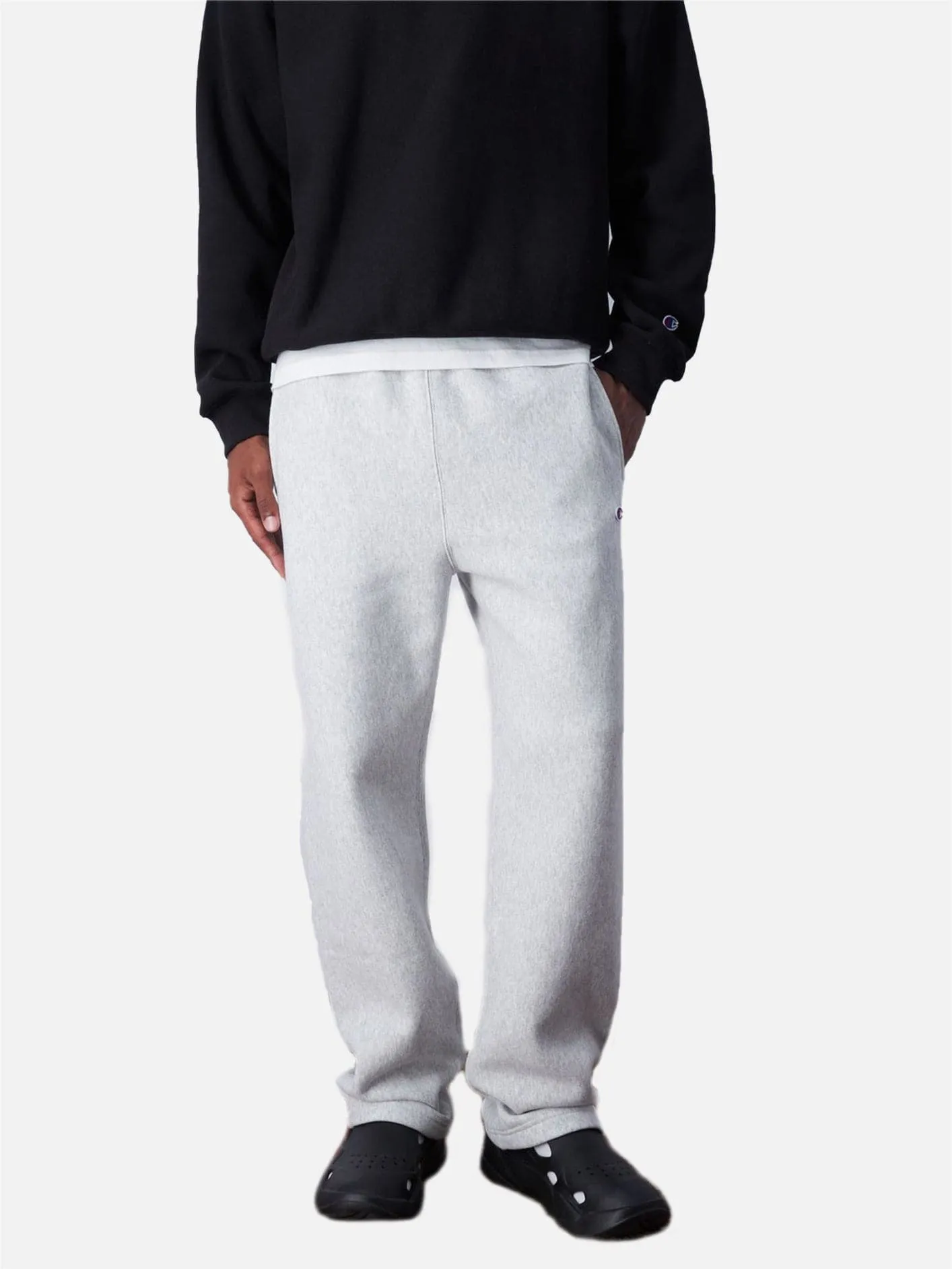 Straight Hem Pants - Grey