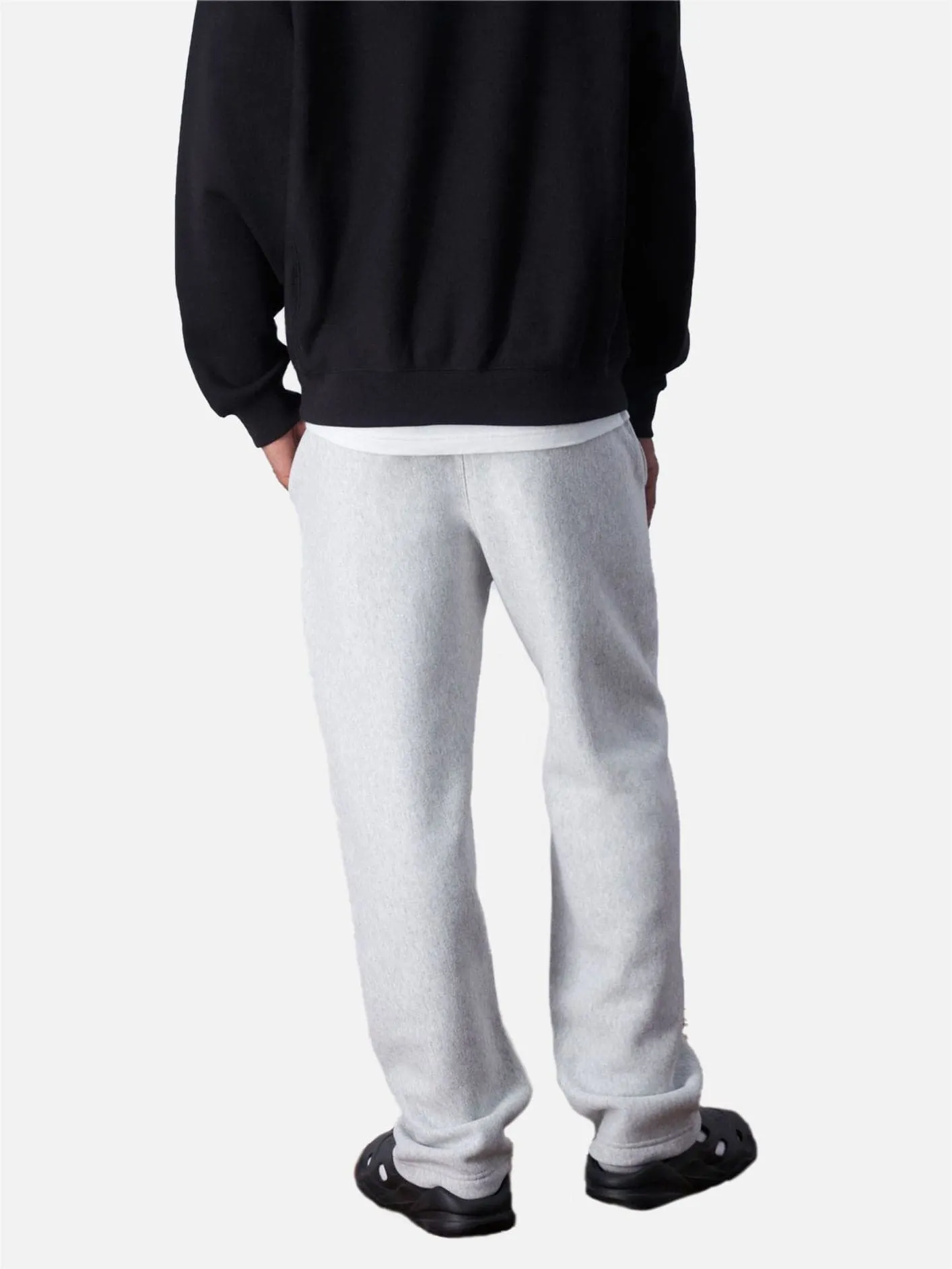 Straight Hem Pants - Grey