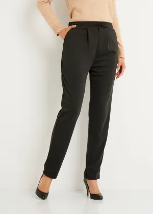 Straight-leg stretch-knit pants