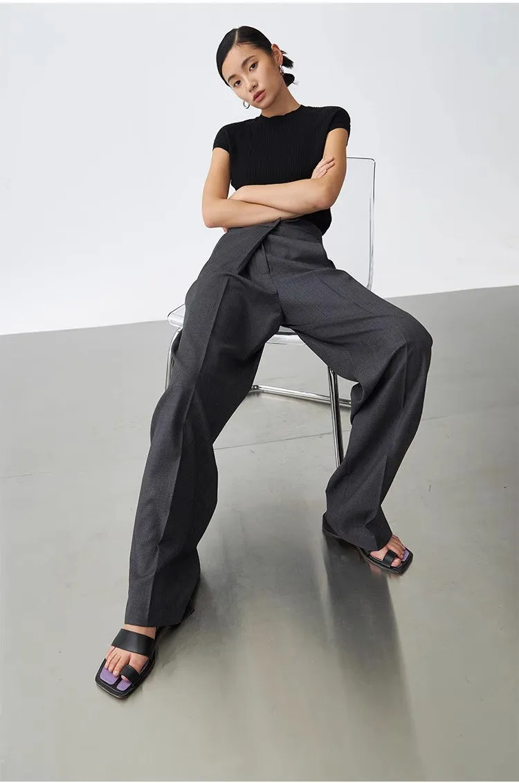 Straight-leg Suit Pants