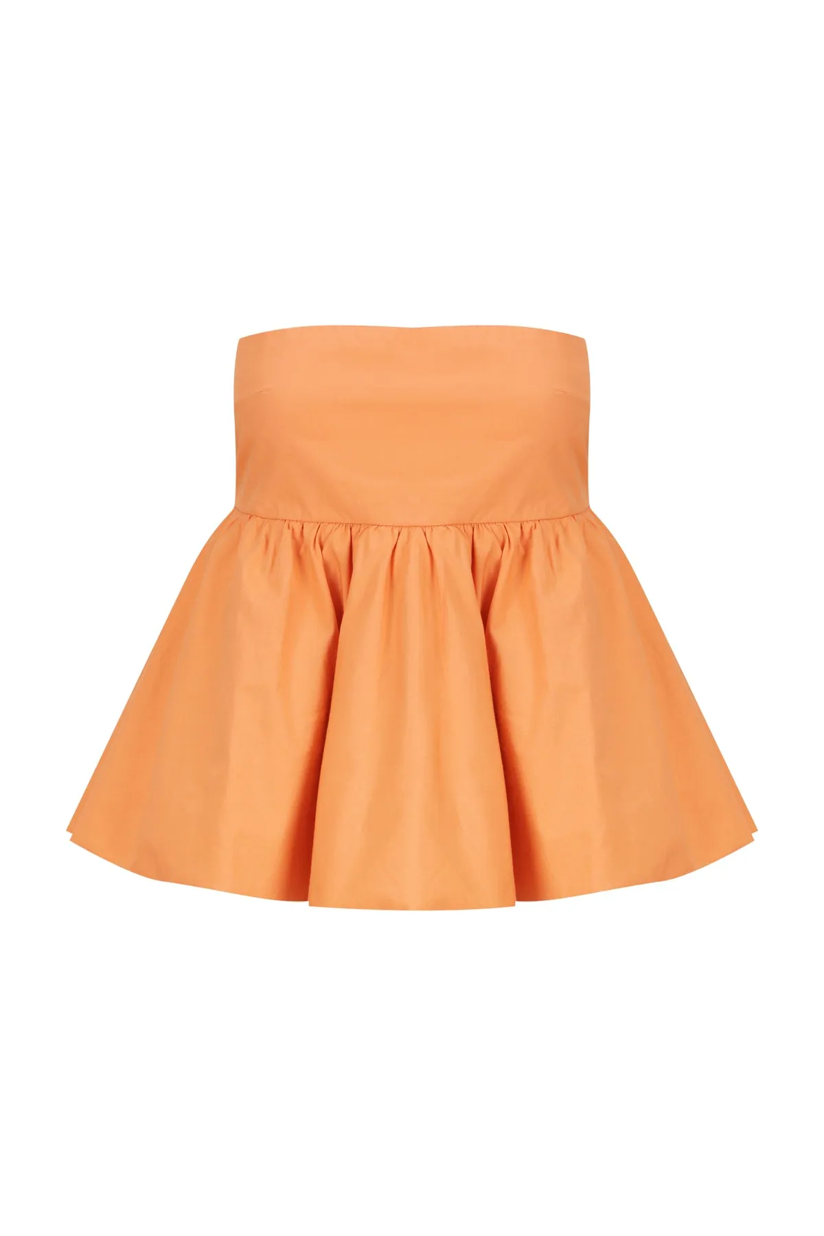 Strapless Ruffled Top | Straight Leg Pant