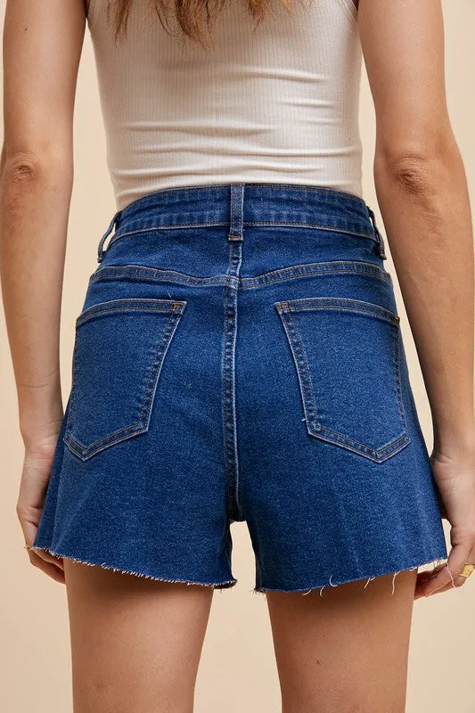 Stretch High Waist Denim Shorts