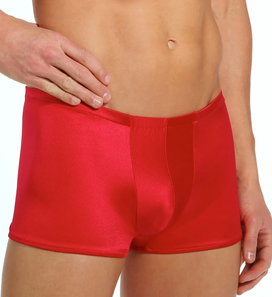 Stretch Satin Boxer Shorts Red