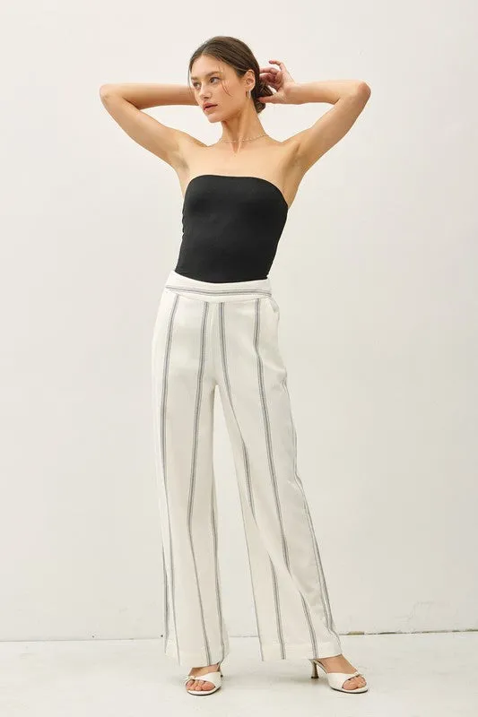 Striped Straight Leg Pants