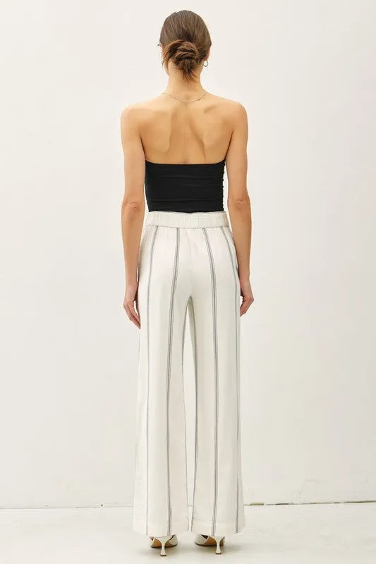 Striped Straight Leg Pants