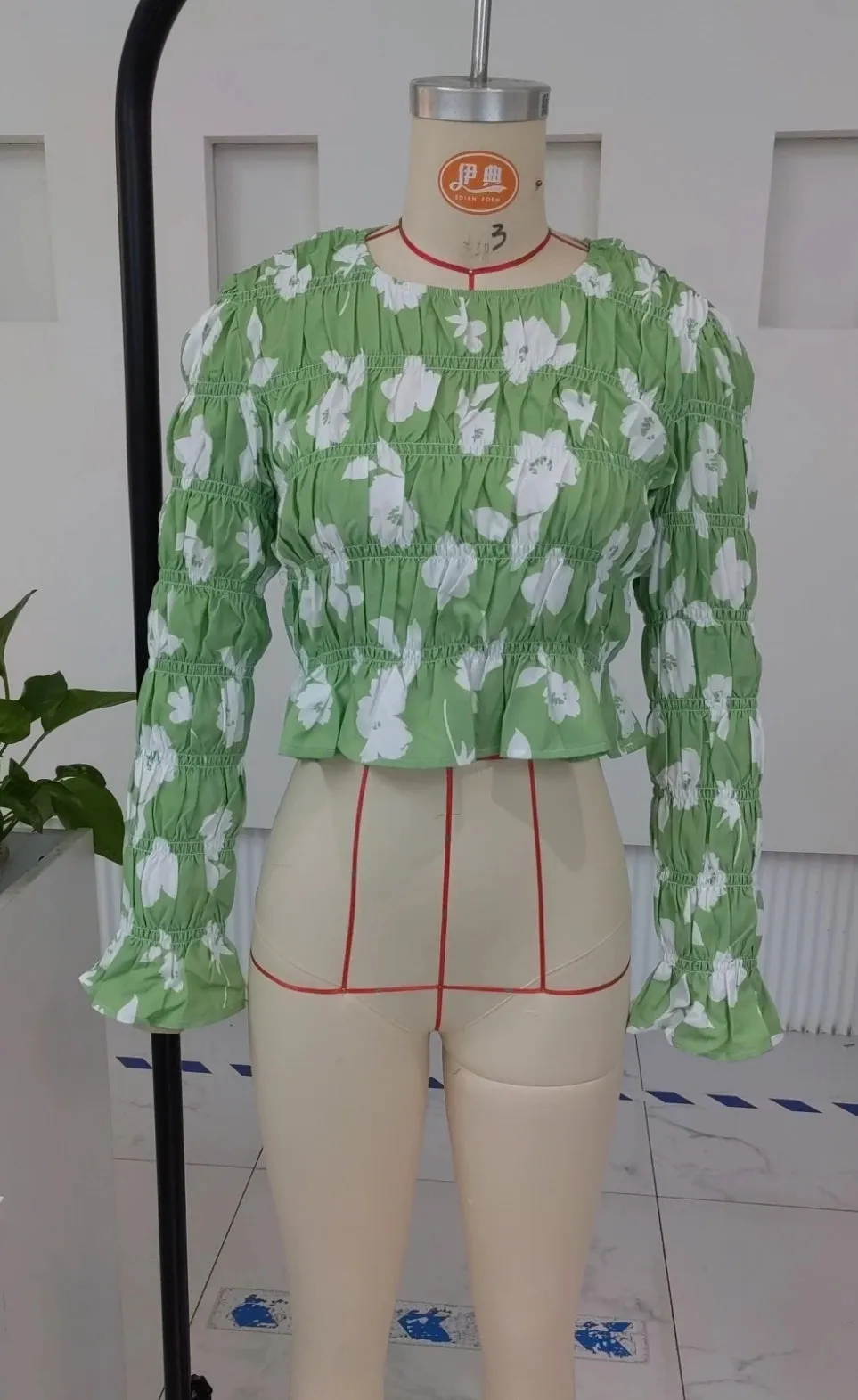 Stylish Long Sleeve Mesh Sheer Slim Top