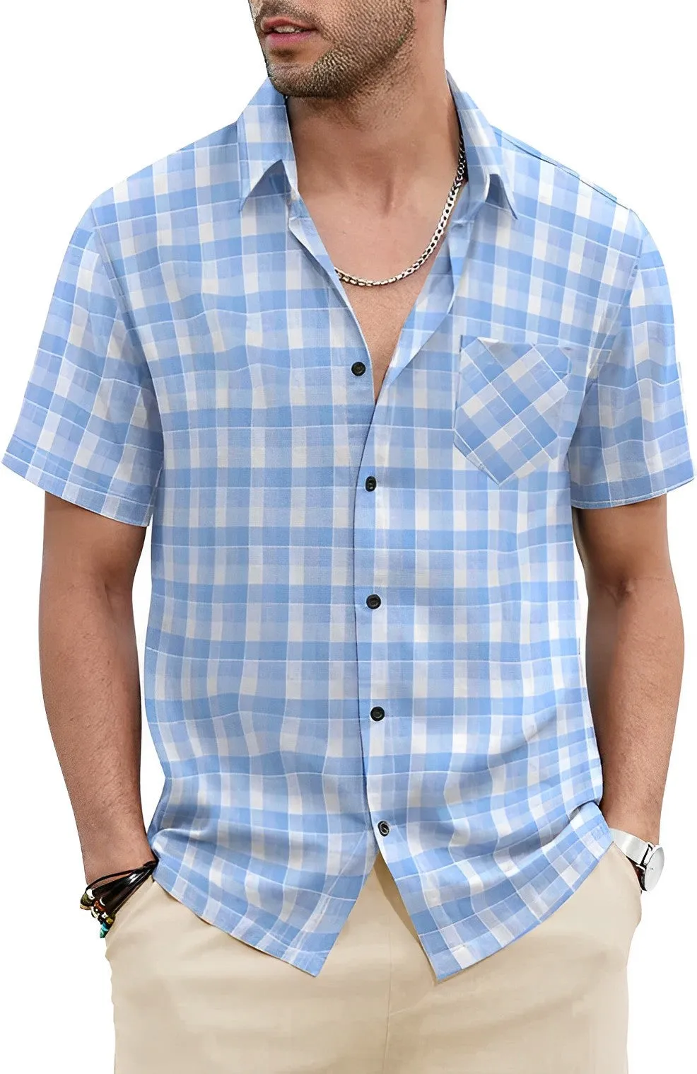Stylish V-neck beach shirt