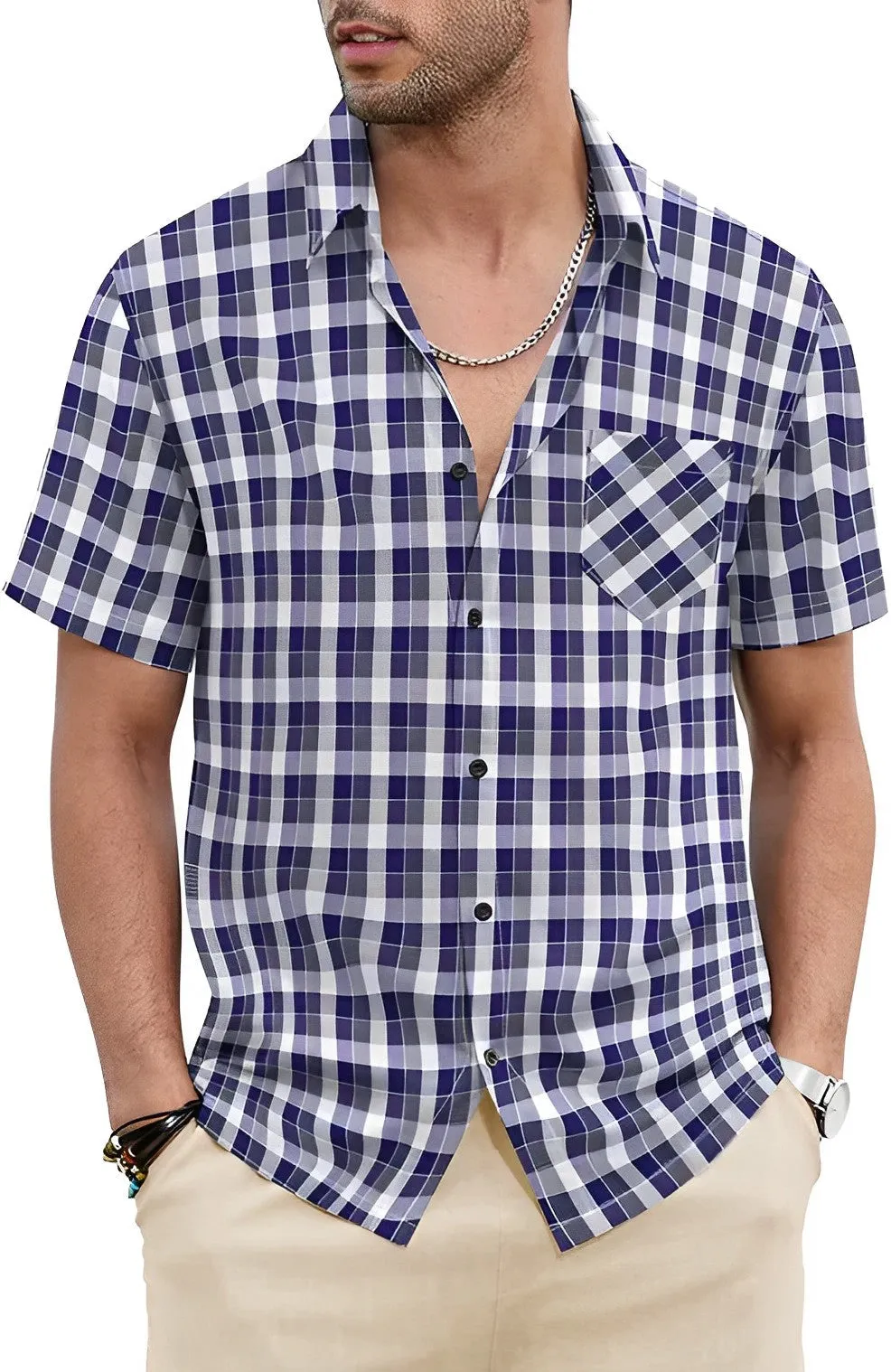 Stylish V-neck beach shirt