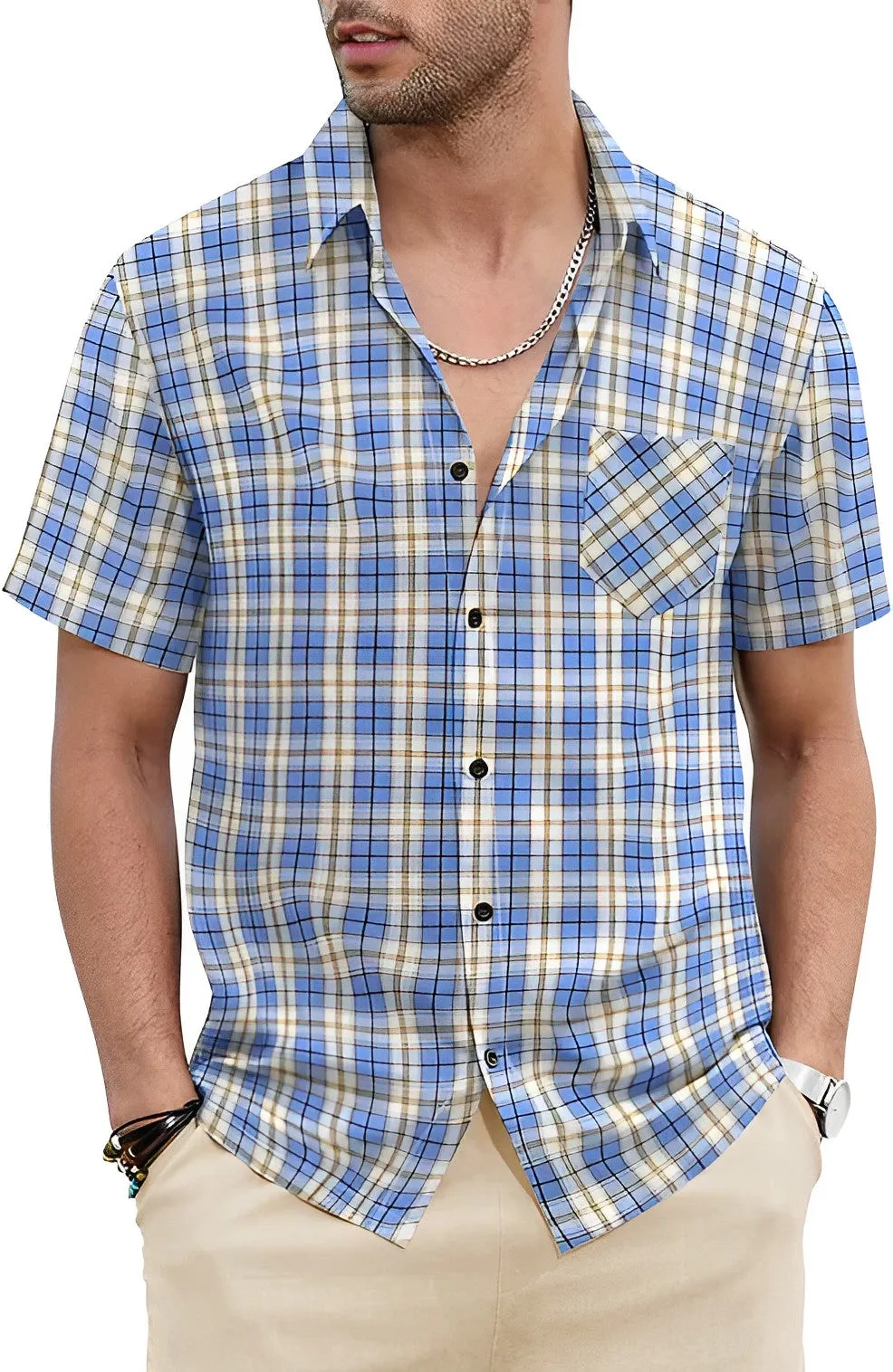 Stylish V-neck beach shirt