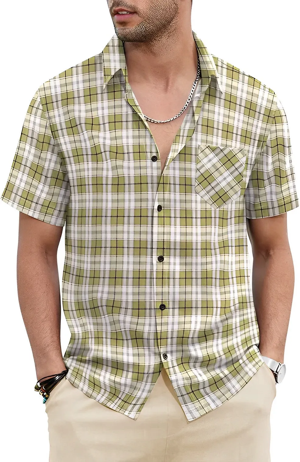 Stylish V-neck beach shirt