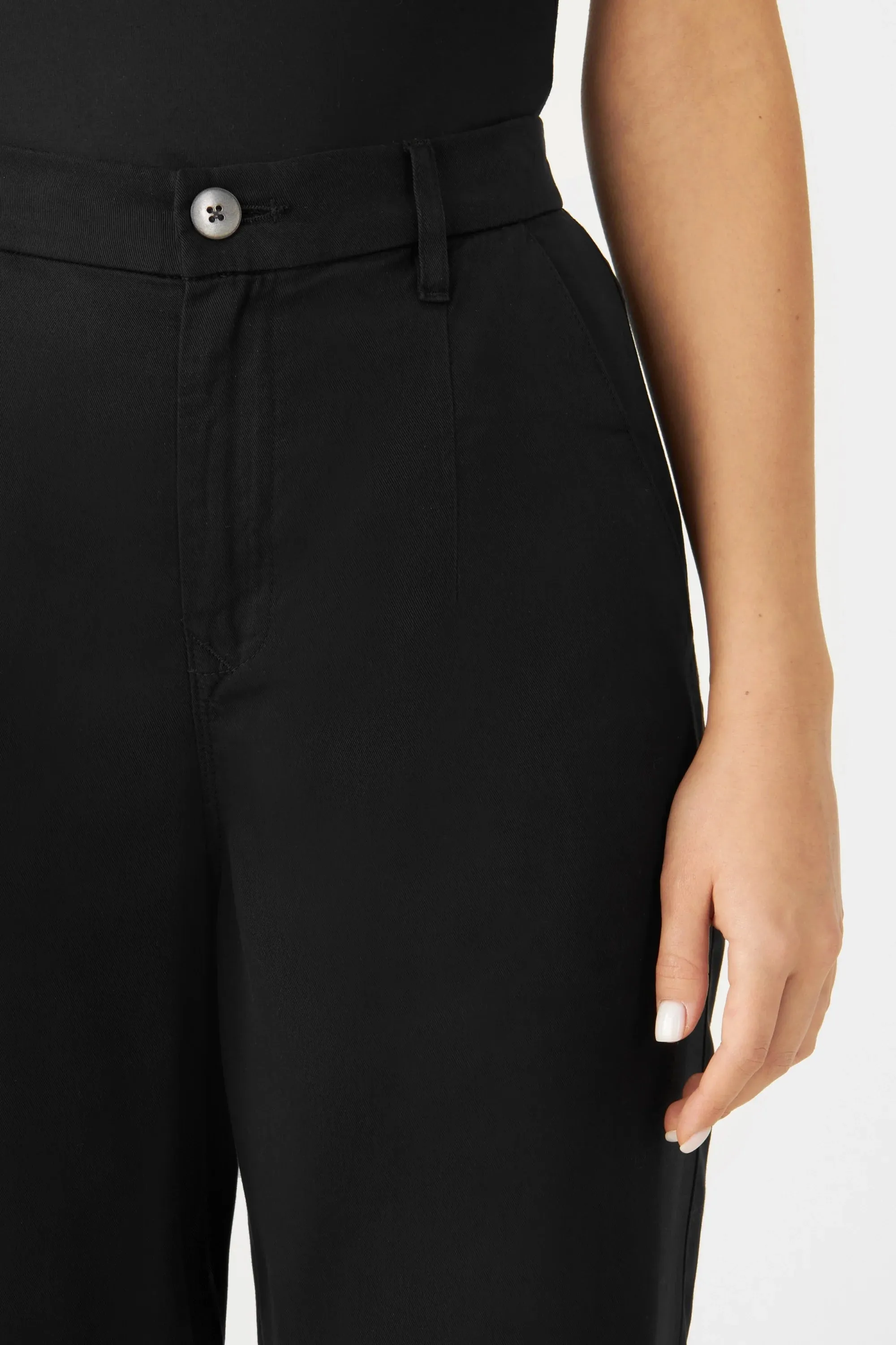 Sunshine Tapered Tencel Trousers Midnight Black