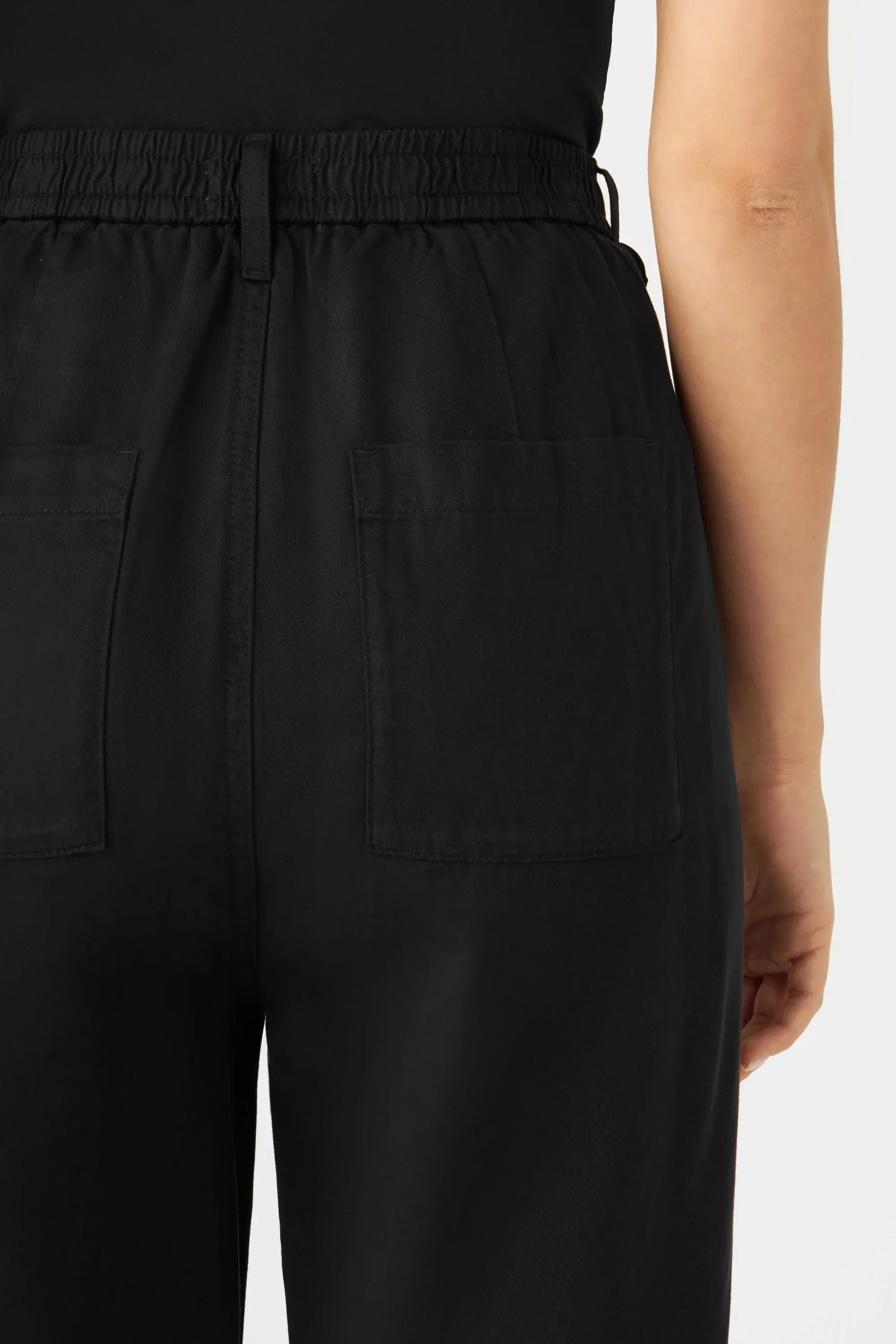 Sunshine Tapered Tencel Trousers Midnight Black