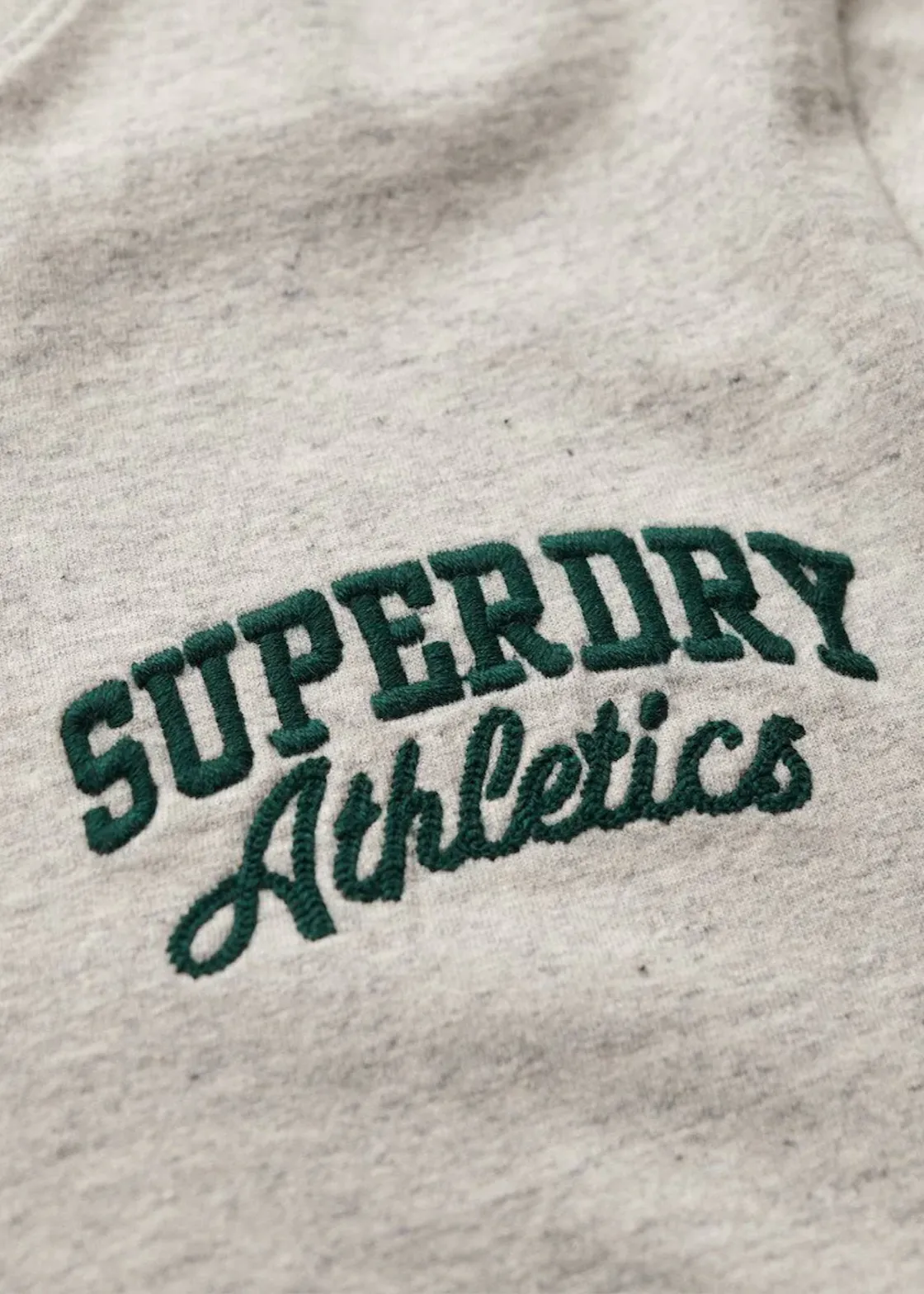 SUPERDRY Embroidered Superstate Logo Tee - Grey Fleck Marle