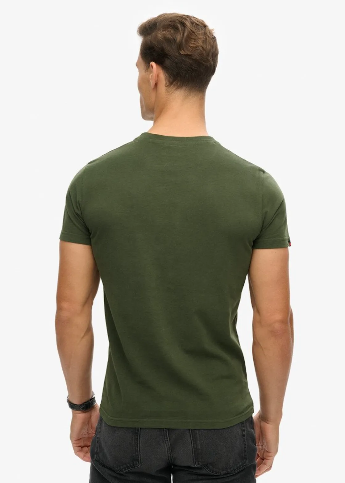 SUPERDRY Essential Logo T-Shirt - Duffel Bag Green
