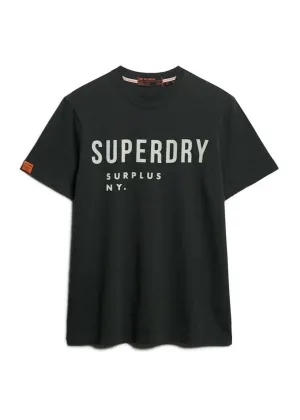 SUPERDRY Surplus Graphic T-Shirt - Washed Black