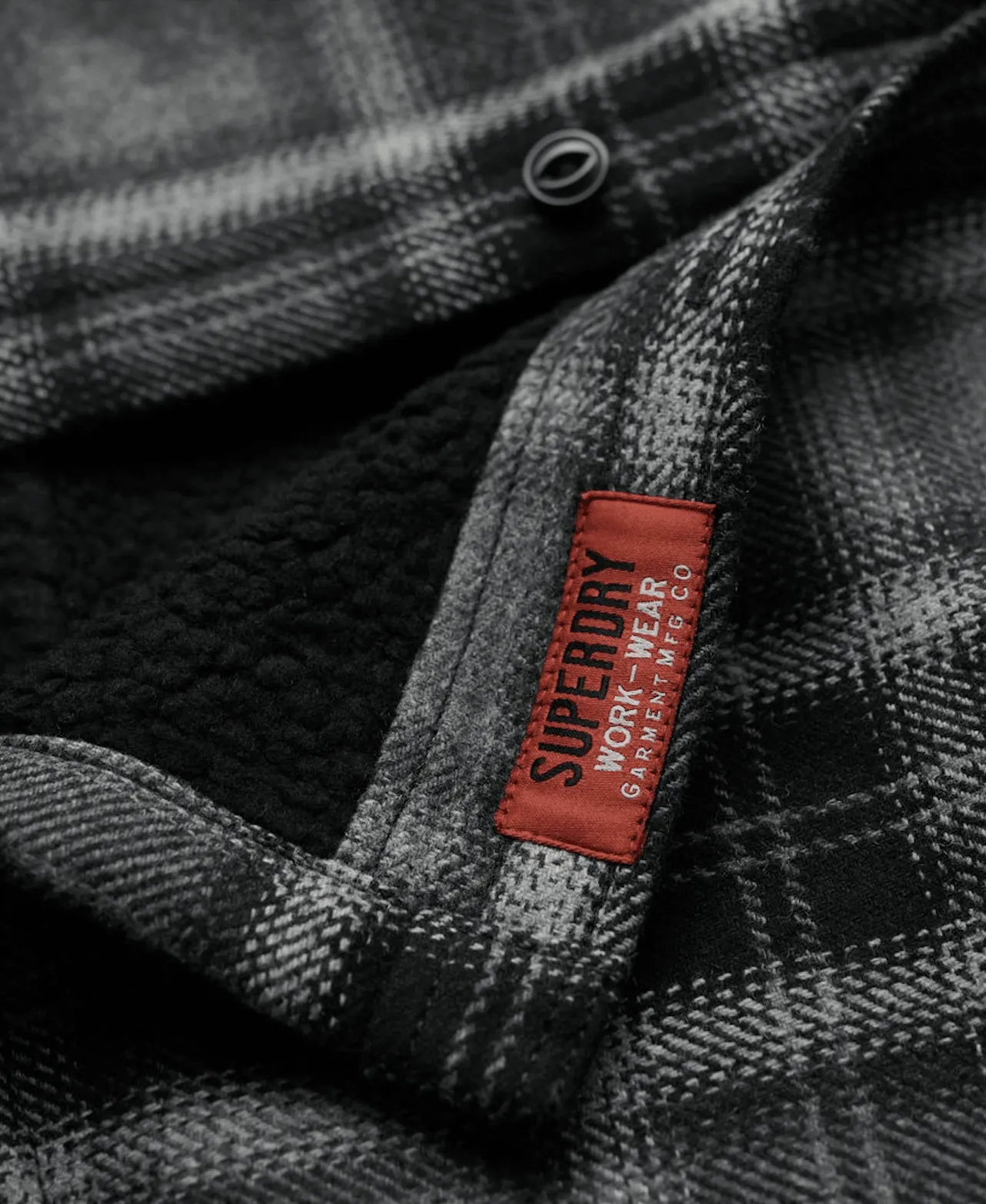 SUPERDRY Wool Miller Overshirt - Roderick Check Black