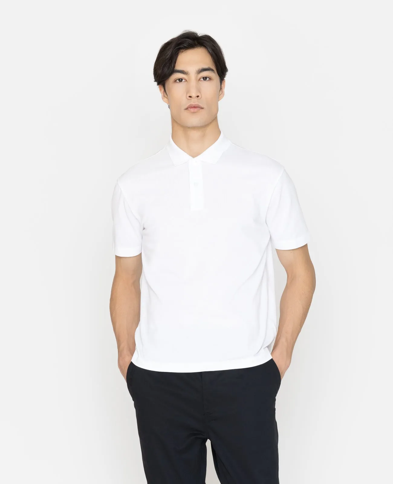 Supima Pique Spread Collar Polo