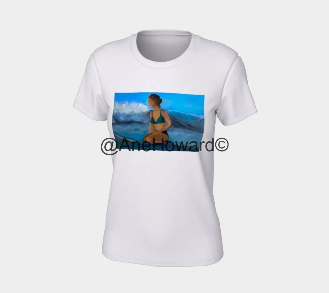 Surfer Waiting for the Next Wave Cotton Tee