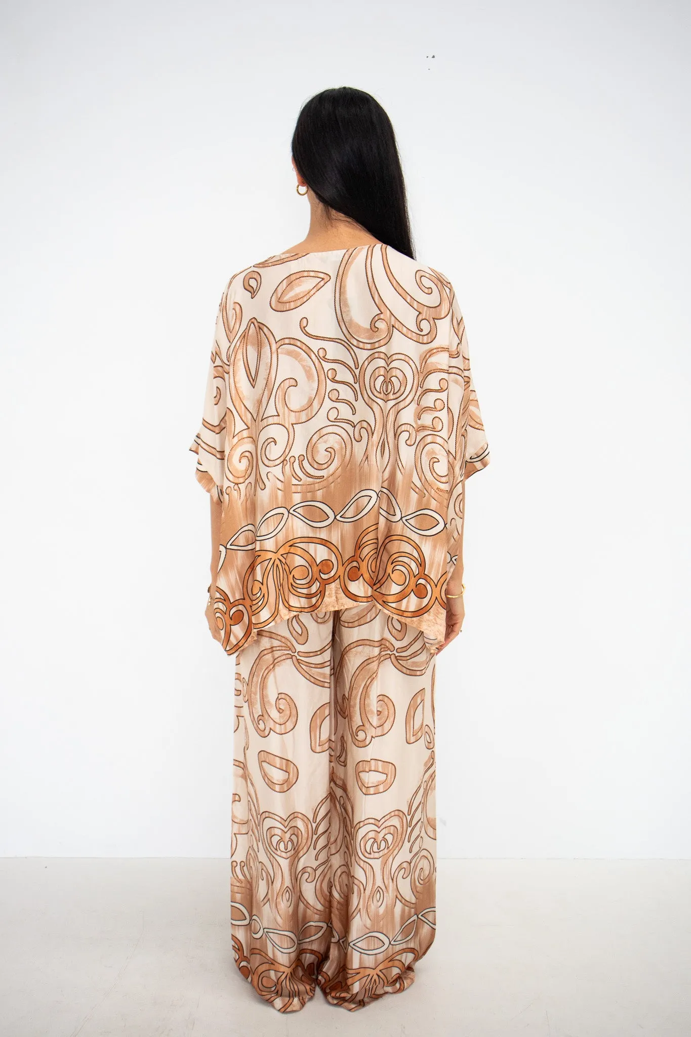Swirl Pant - Tan/Ivory