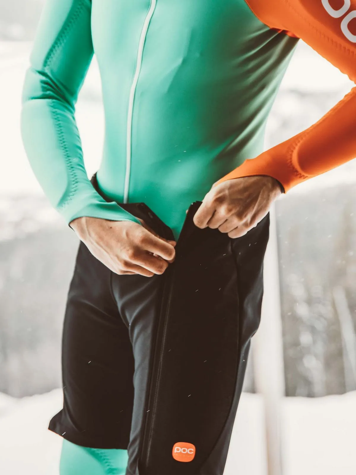 Szorty narciarskie POC RACE SHORTS czarne