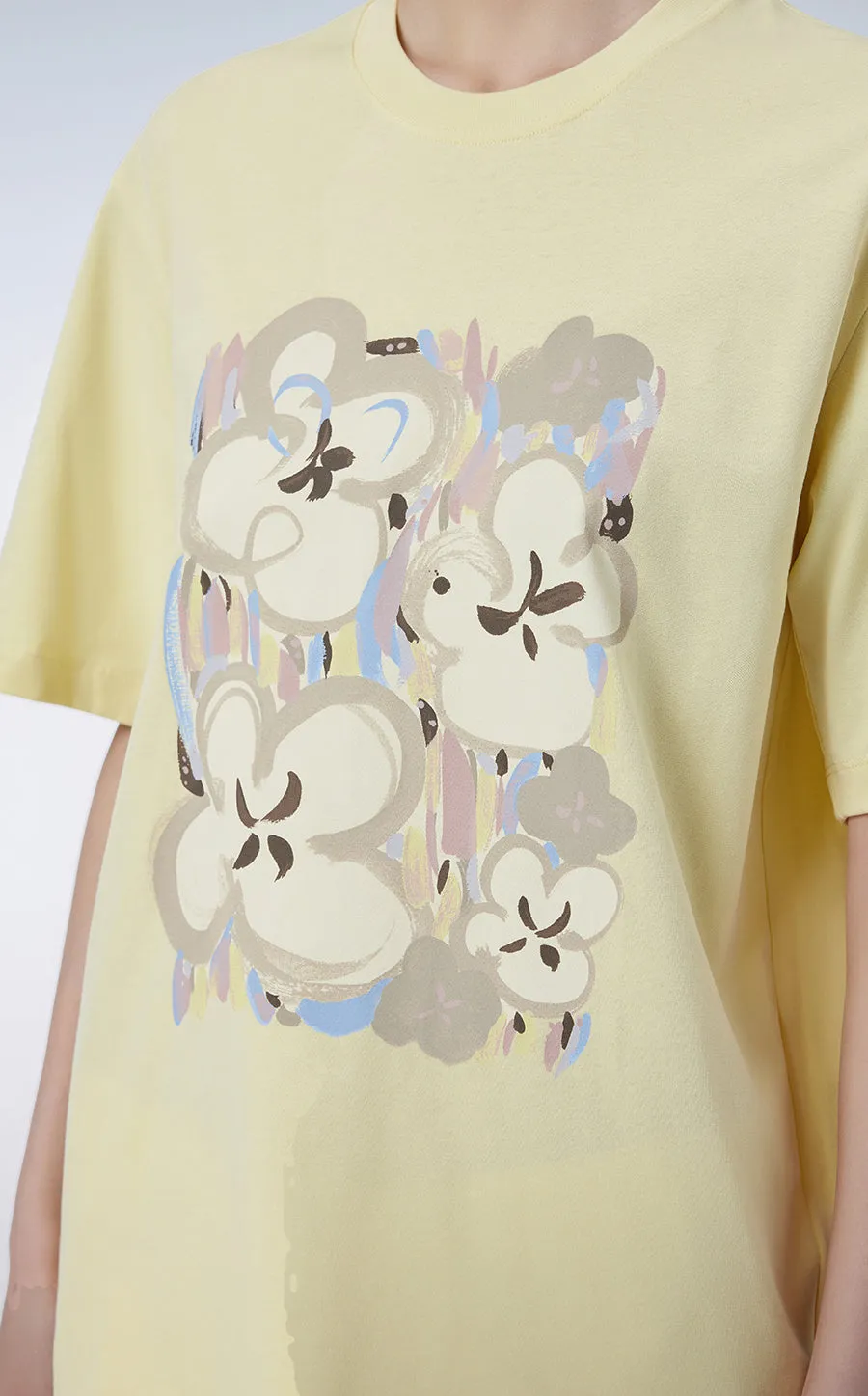 T-shirt / JNBY Floral Prints Cotton T-shirt
