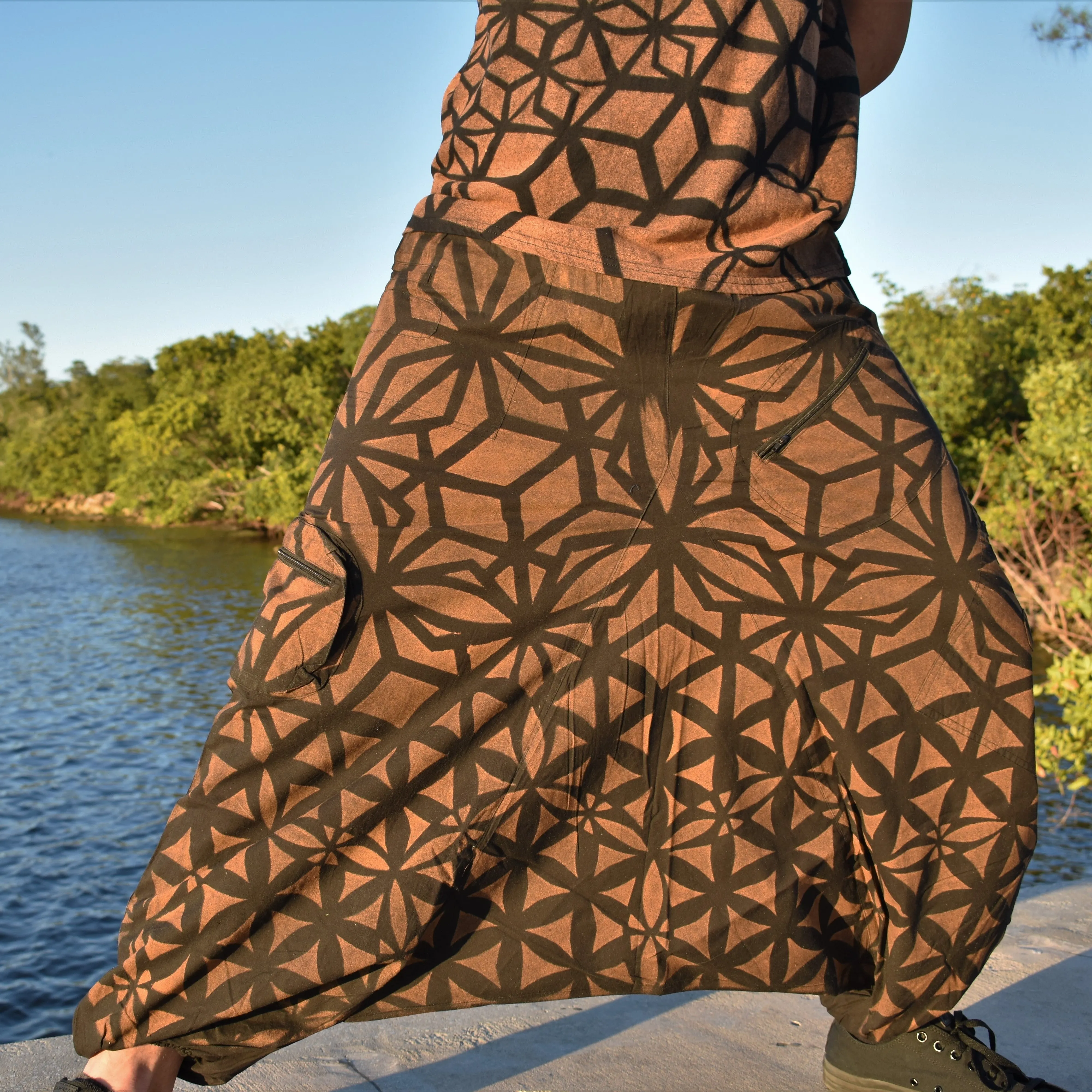 Tesselating Fractals Harem Pants