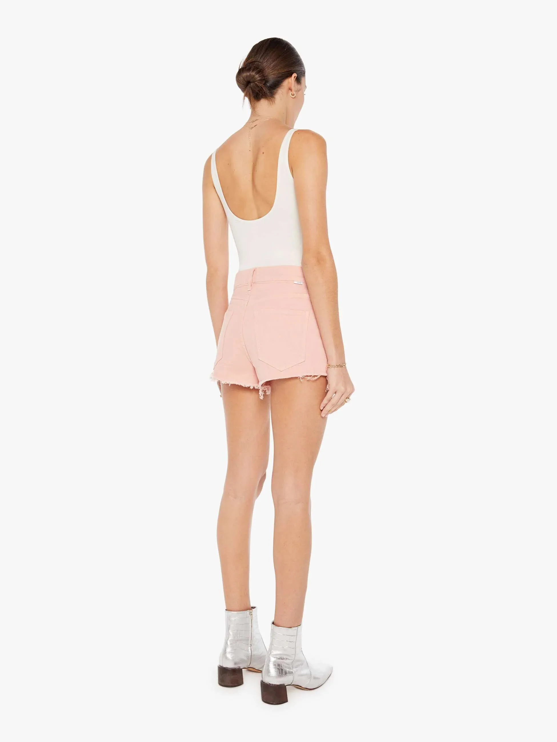 The Dodger Short Short Fray in Peach Parfait