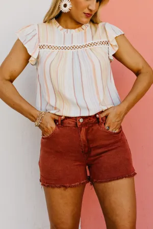 The Gael Frayed Hem Mineral Wash Shorts