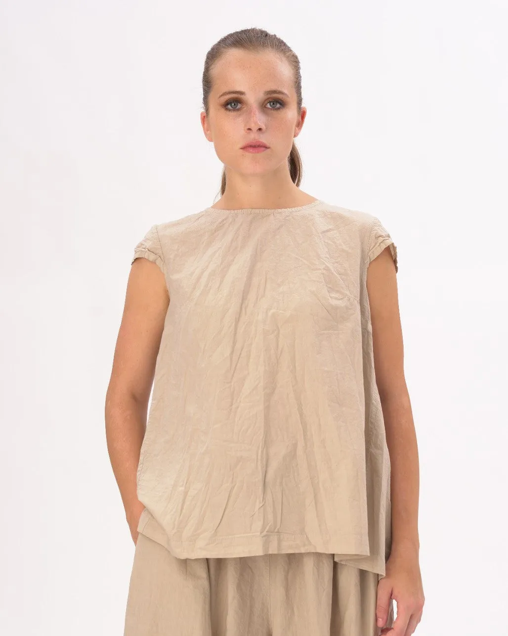 Tiered Waist Ruffled Organic Shirt