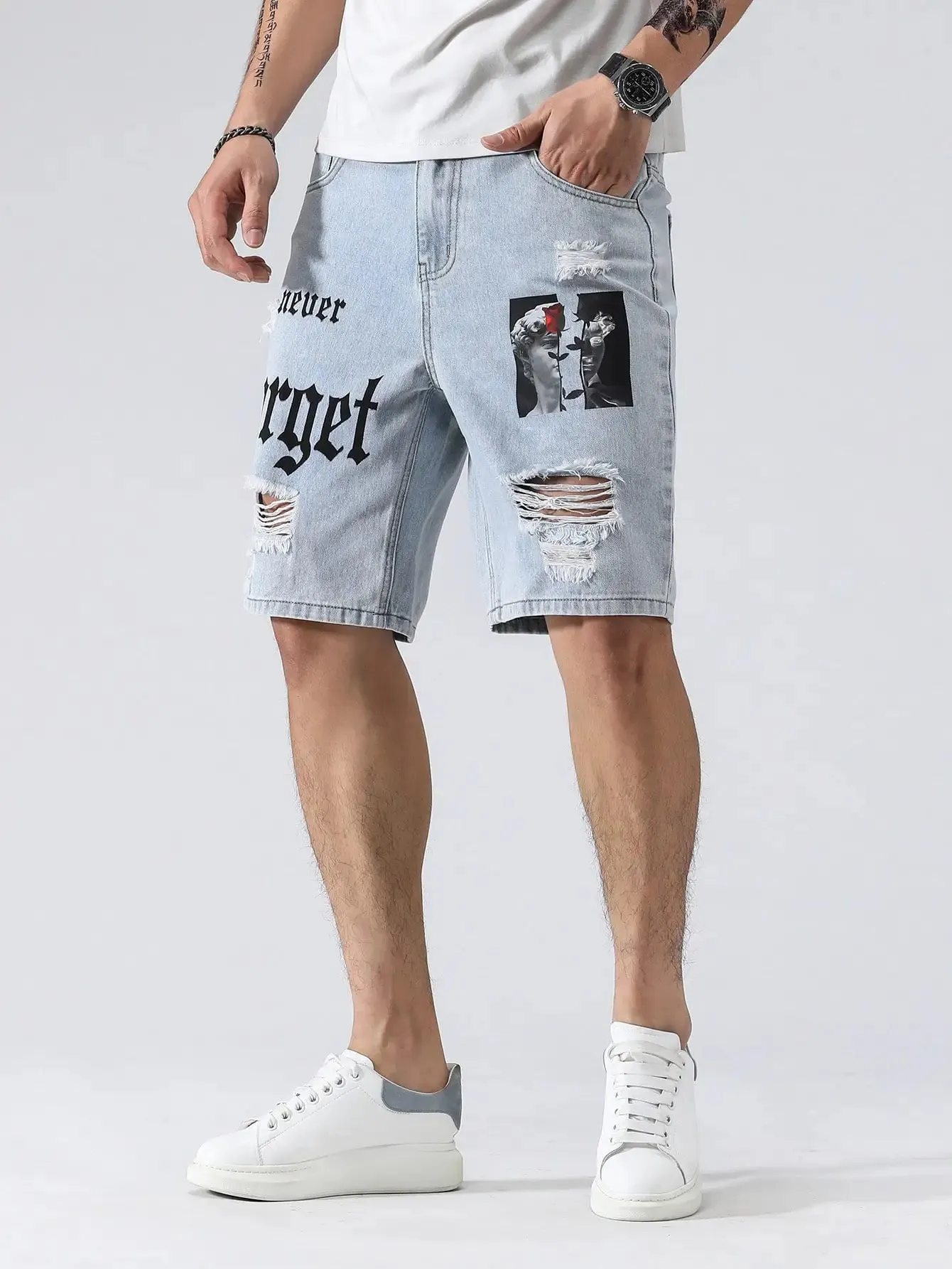 TrendFlex Stretch Denim Shorts für Herren