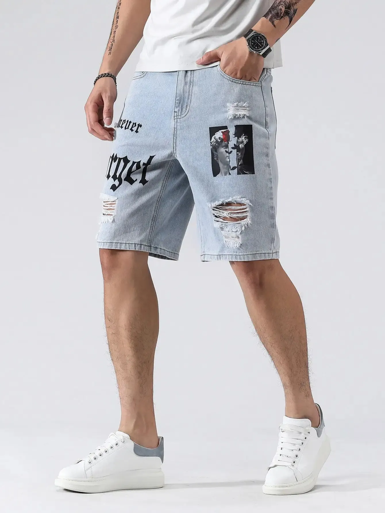 TrendFlex Stretch Denim Shorts für Herren