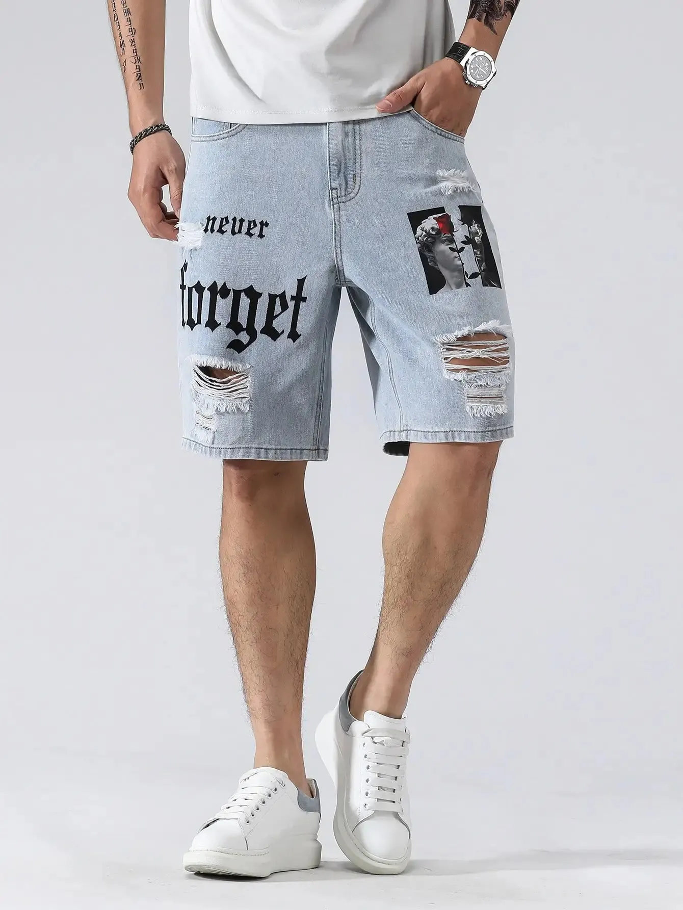 TrendFlex Stretch Denim Shorts für Herren