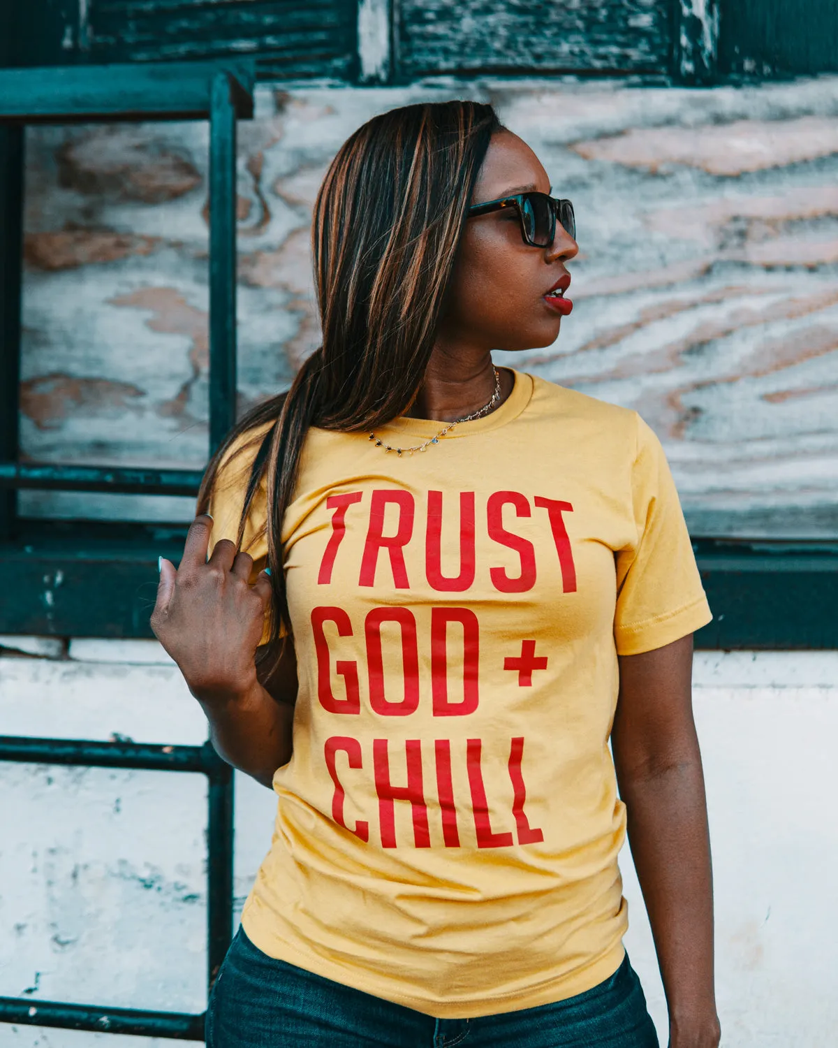 Trust God   Chill Adult Box T-Shirt