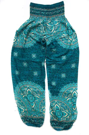 Turquoise Goddess Mandala Harem Pants