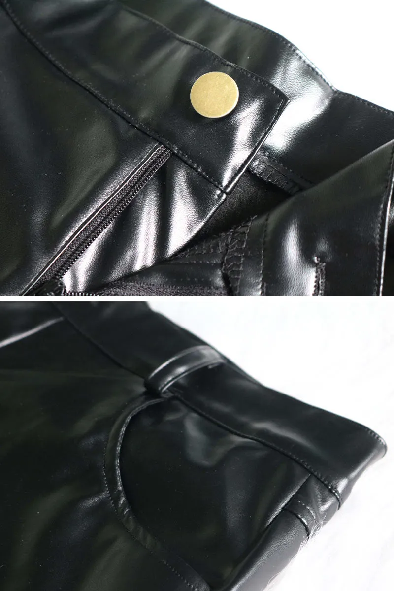 UN0146 Vegan Leather Tube and Shorts Set