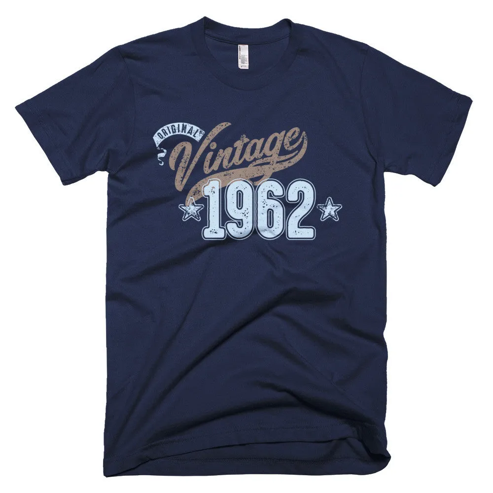 Unisex Year of Birth, 1962, "Vintage" Typographic T-Shirt