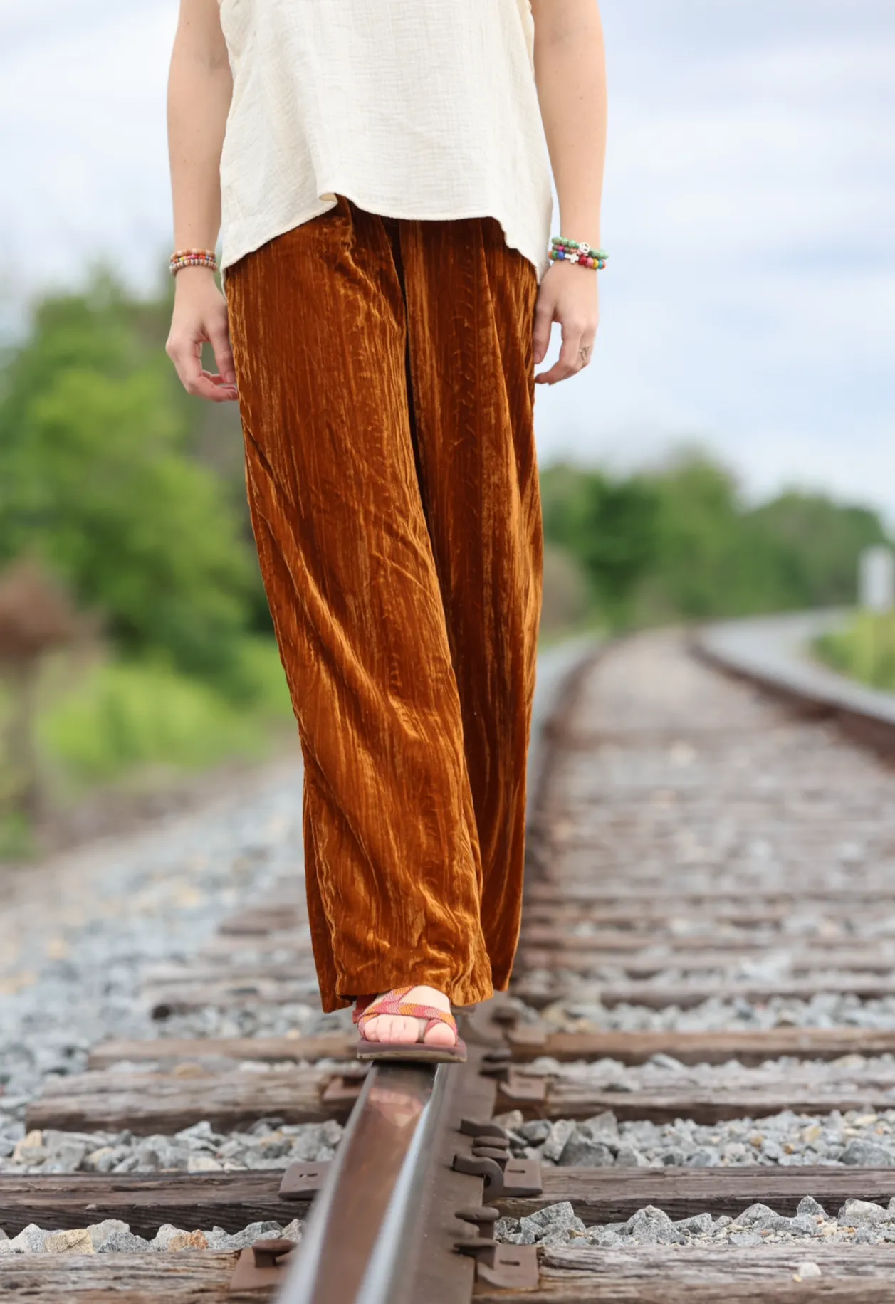 Velveteen Vibes Flowy Pants