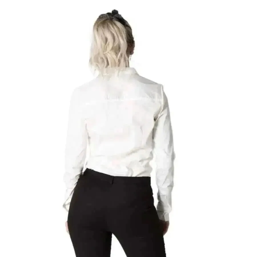 Vero Moda Women's Classic White Long Sleeve Shirt