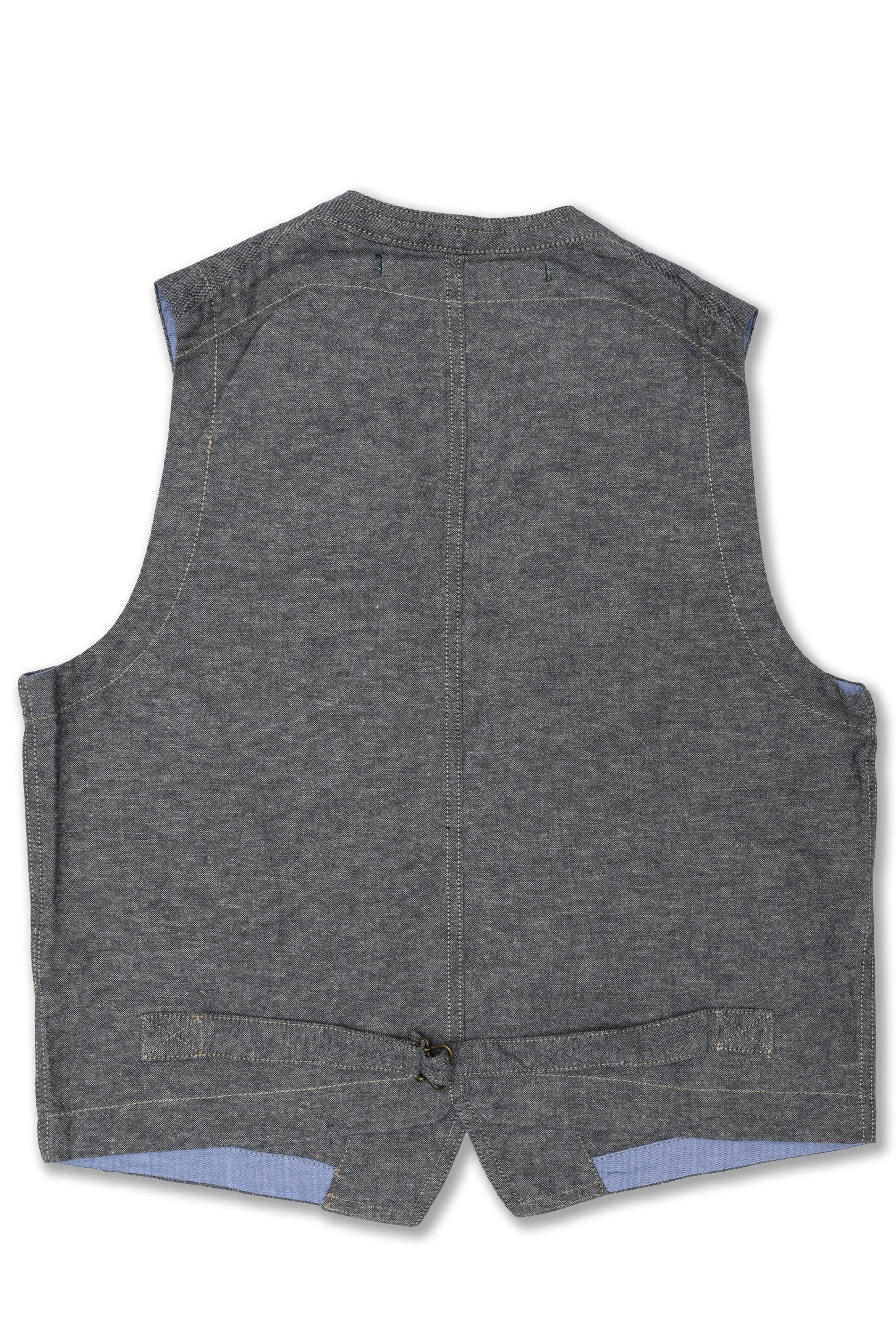 Vest 403-SM407 in Grey Cotton/Linen