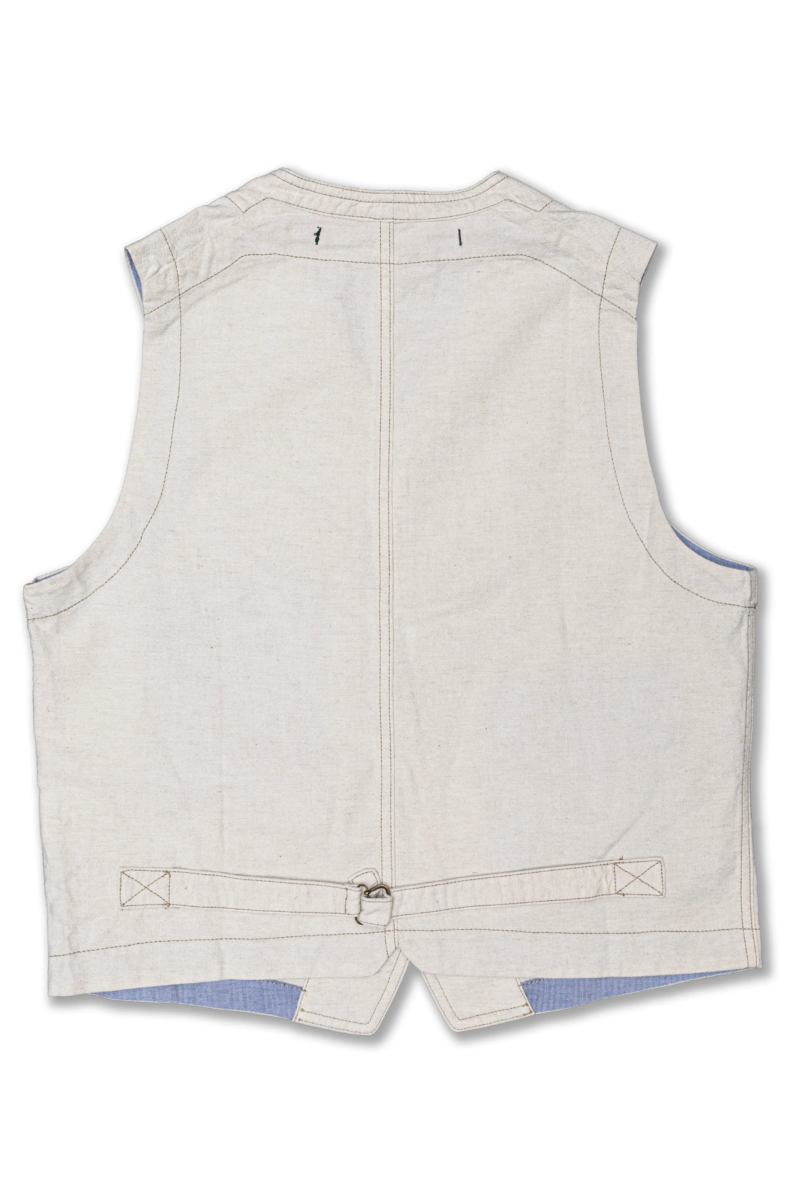 Vest 403-SM407 in Natural Cotton/Linen