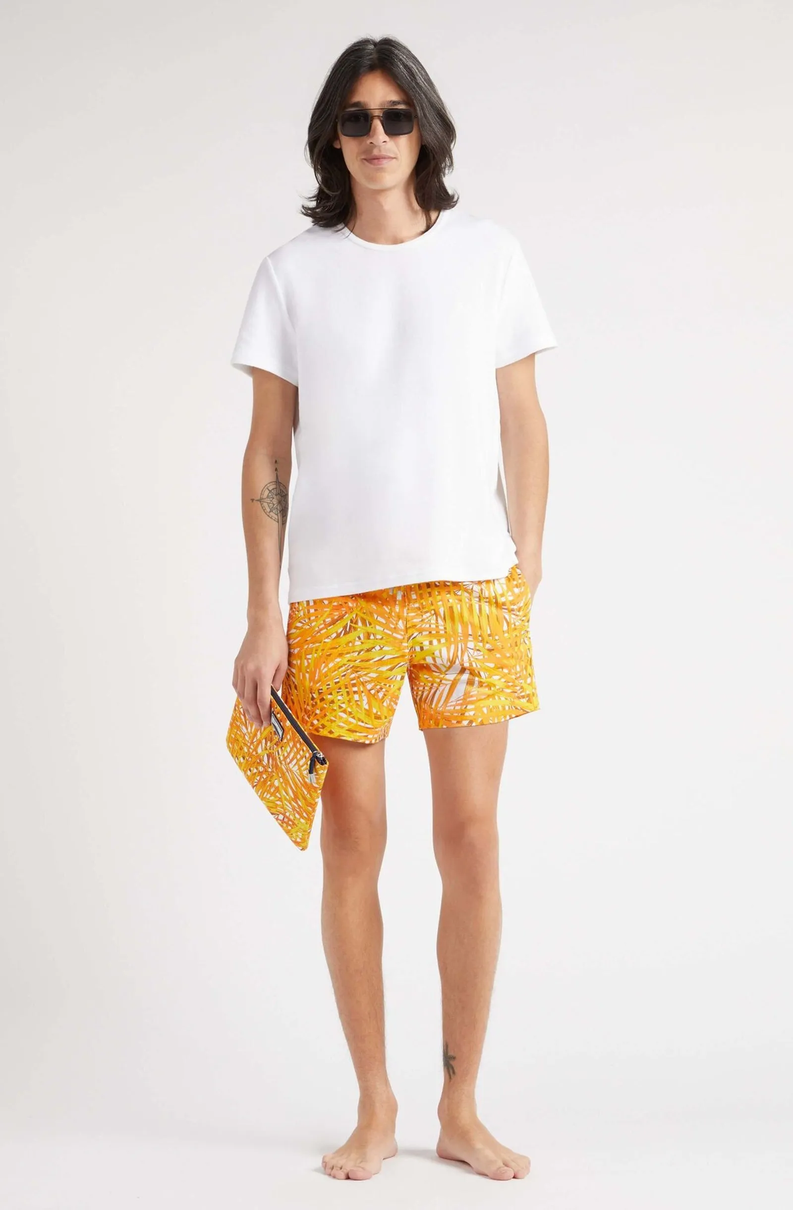 VILEBREQUIN Men Stretch Swim Shorts Palm Leaves