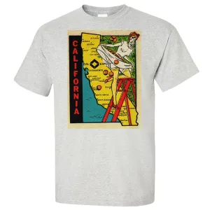 Vintage Sticker California Cal Expo Asst Colors T-shirt/tee