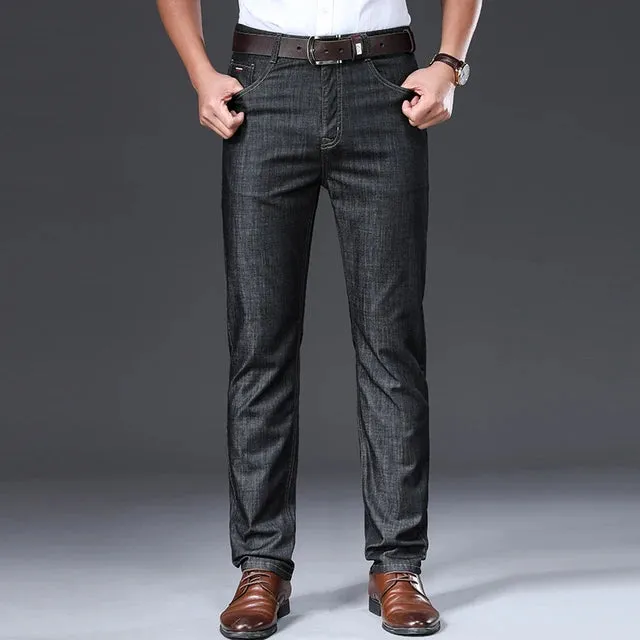 VintageVibe Herren Sommer Dünne Atmungsaktive Jeans