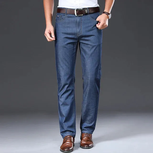 VintageVibe Herren Sommer Dünne Atmungsaktive Jeans