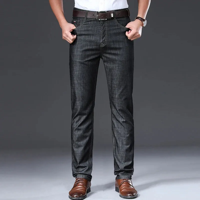VintageVibe Herren Sommer Dünne Atmungsaktive Jeans