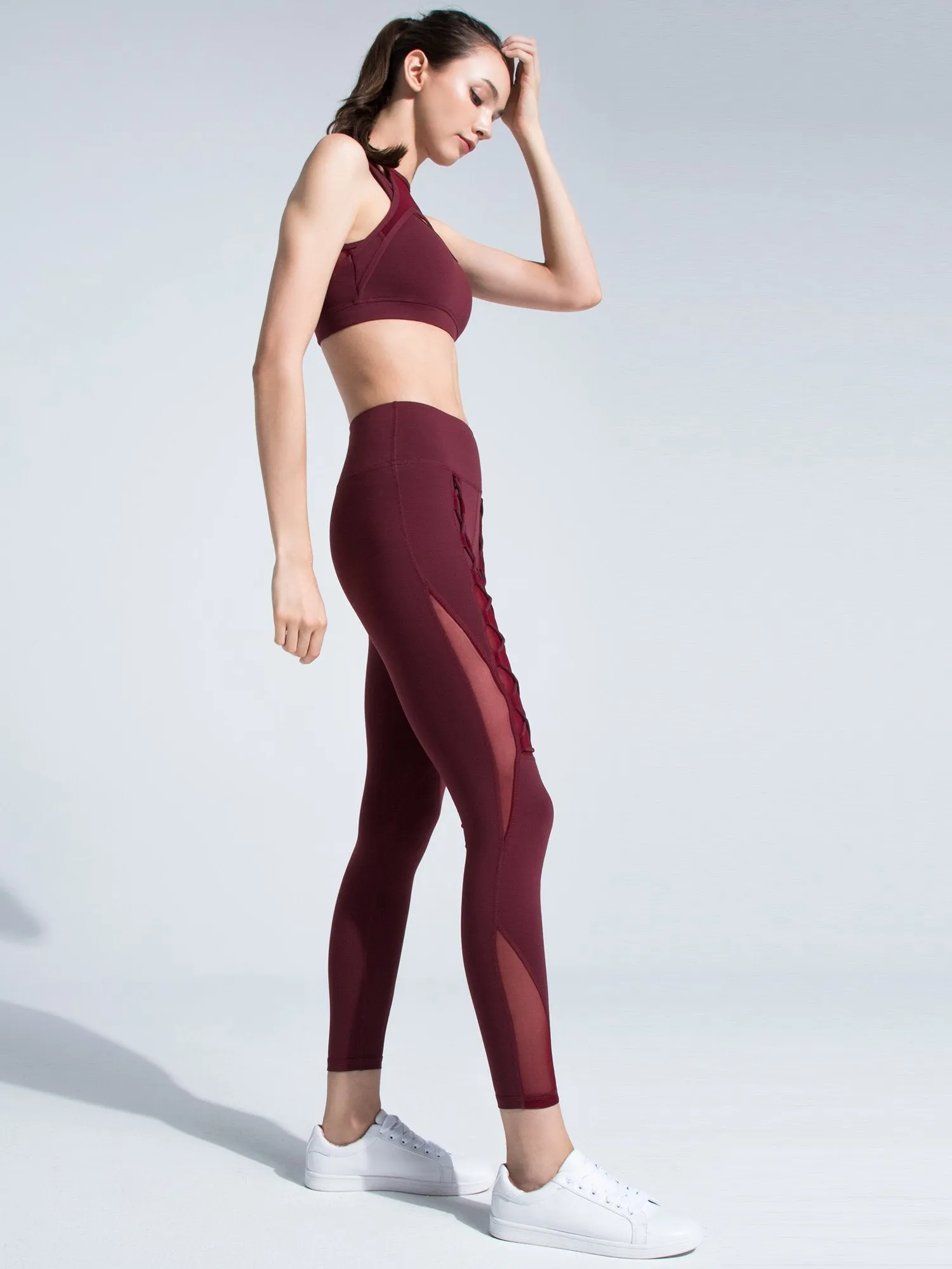 VORTEX PANTS, BORDEAUX/BORDEAUX MESH