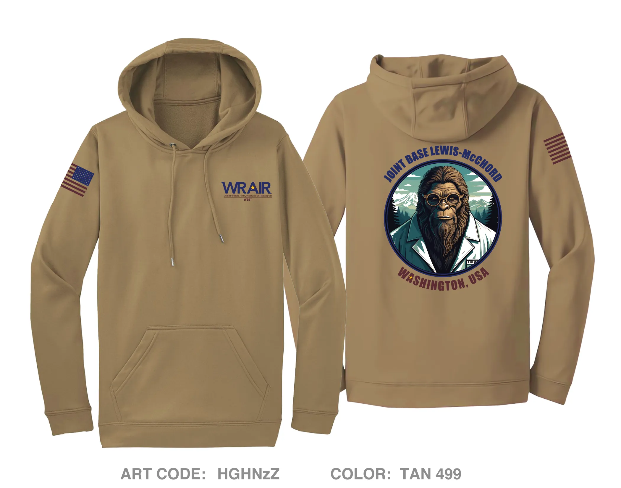 Walter Reed Army Institute of Research - West (WRAIR-W) Hi-Tech Performance Hoodie - HGHNzZ