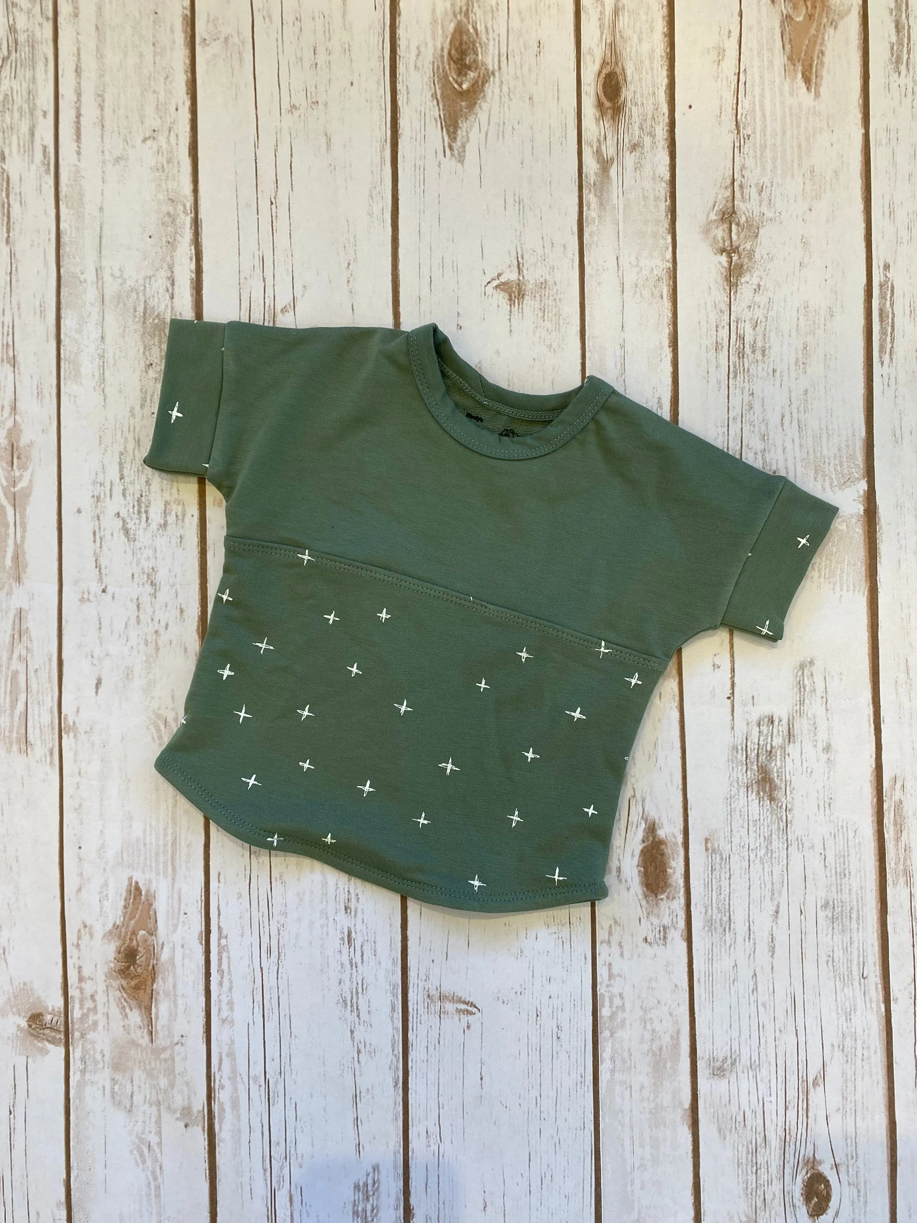 WCC - Grow With Me Slouchy Dolman Tee - Fern Stars