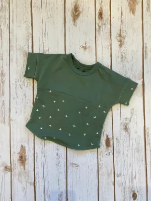 WCC - Grow With Me Slouchy Dolman Tee - Fern Stars